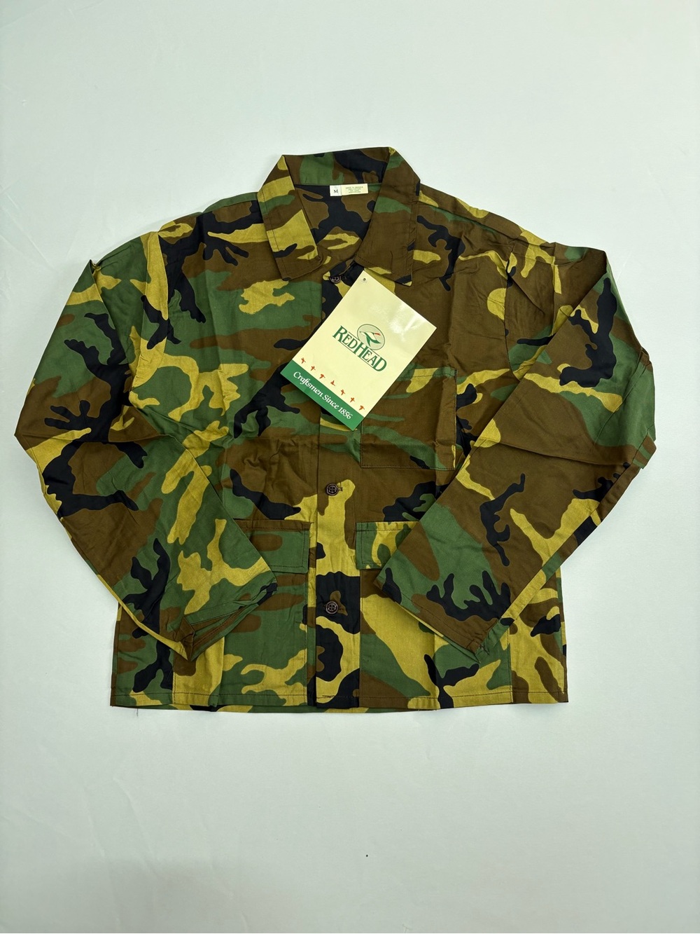 RedHead Mens Camouflage Button Down Long Sleeve Shirt Medium M Cotton NEW VTG